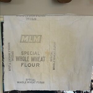 MLM White Printed Whole Wheat Flour Canvas cloth bag